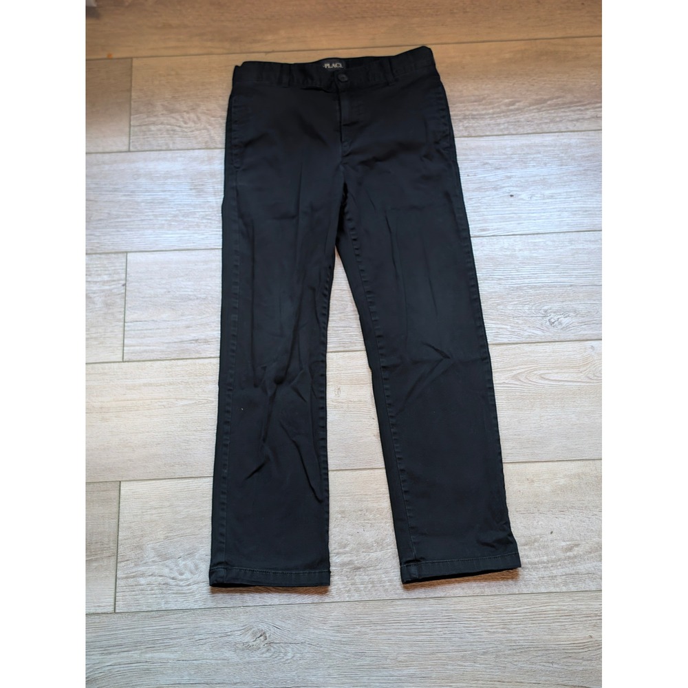 The Childrens Place Boys Black Chino Pants School Uniform Trousers Size 10
